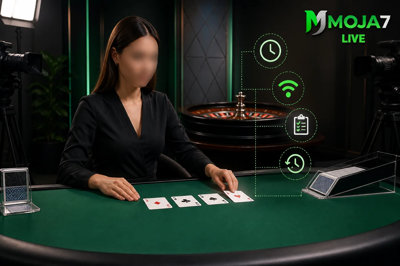 Live Casino লাইভ ক্যাসিনো টেবিলে ডিলার, সময়, সংযোগ ও রাউন্ড যাচাইয়ের চিত্র